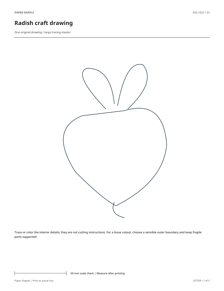 Preview of Radish craft drawing
