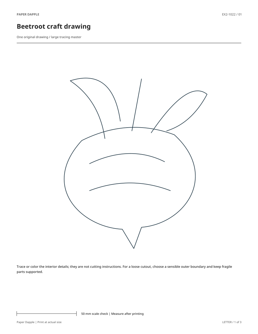 Preview of Beetroot craft drawing