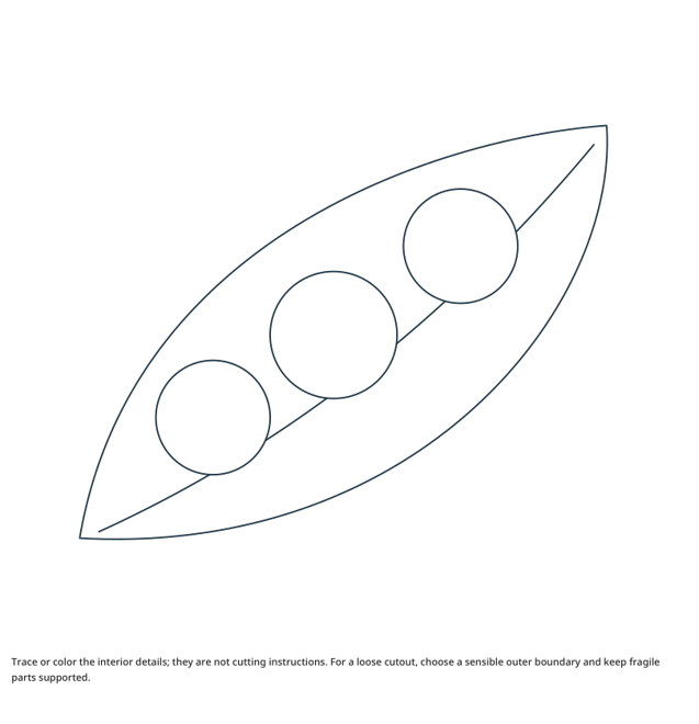 Preview of Pea Pod craft drawing
