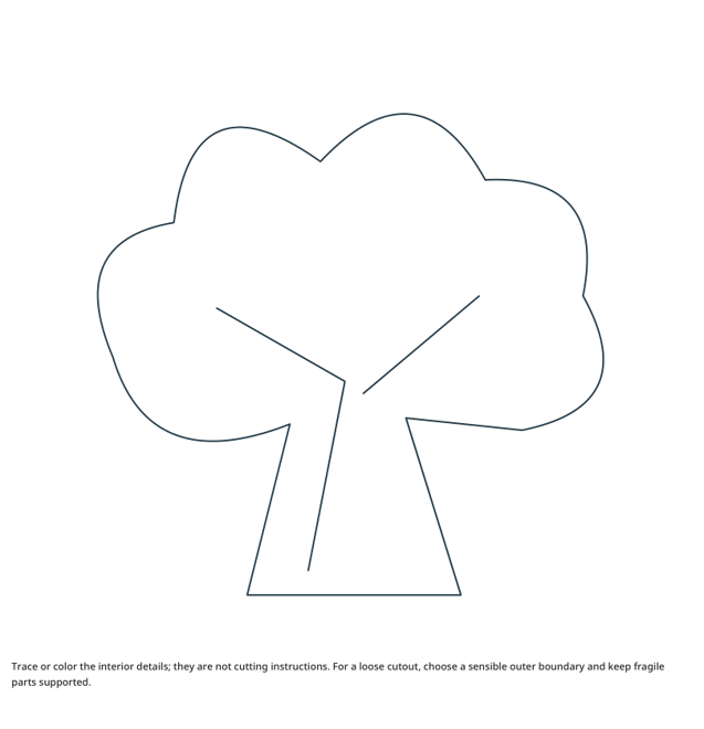 Preview of Broccoli craft drawing