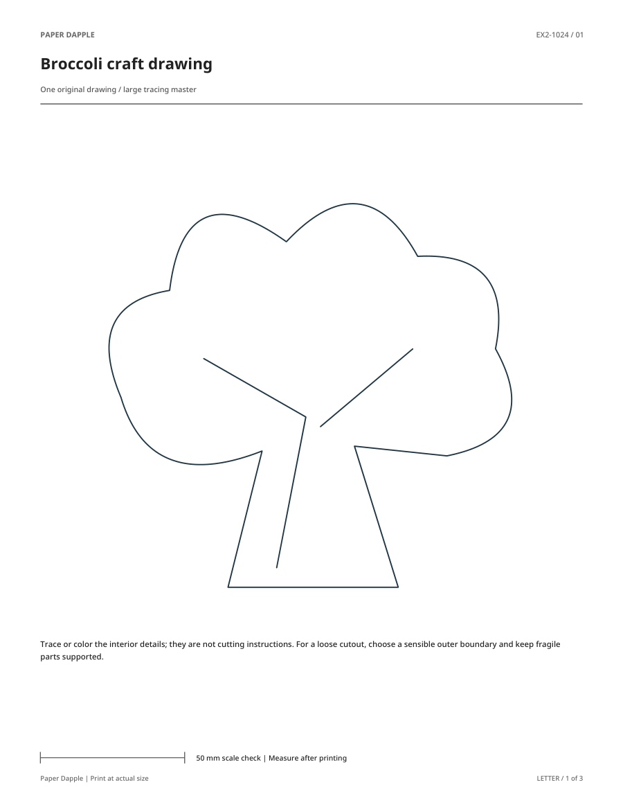 Preview of Broccoli craft drawing