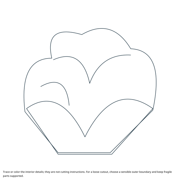 Preview of Cauliflower craft drawing