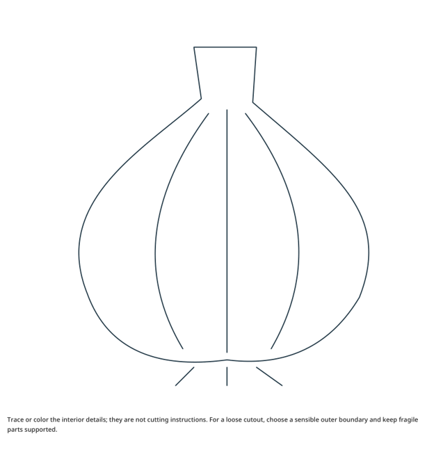 Preview of Onion craft drawing