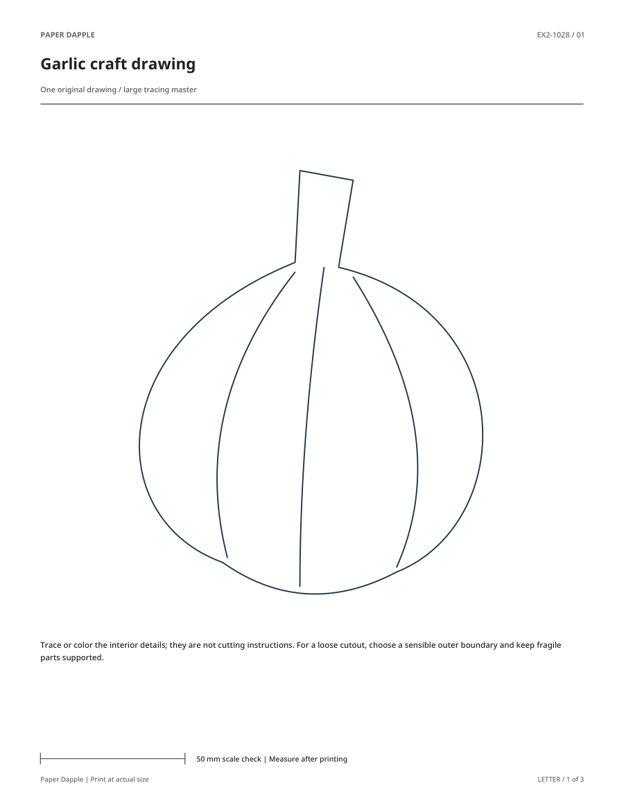 Preview of Garlic craft drawing