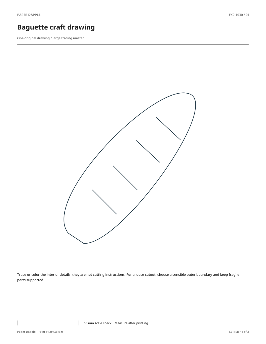 Preview of Baguette craft drawing