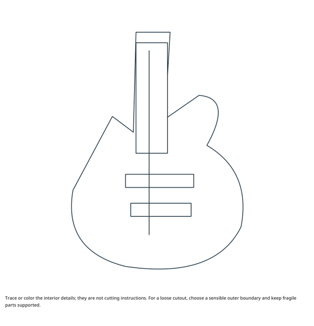 Preview of Electric Guitar craft drawing