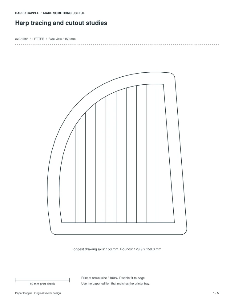 Preview of Harp tracing and cutout studies