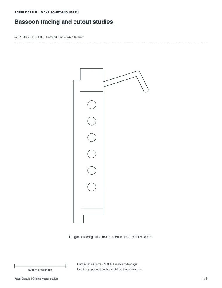 Preview of Bassoon tracing and cutout studies