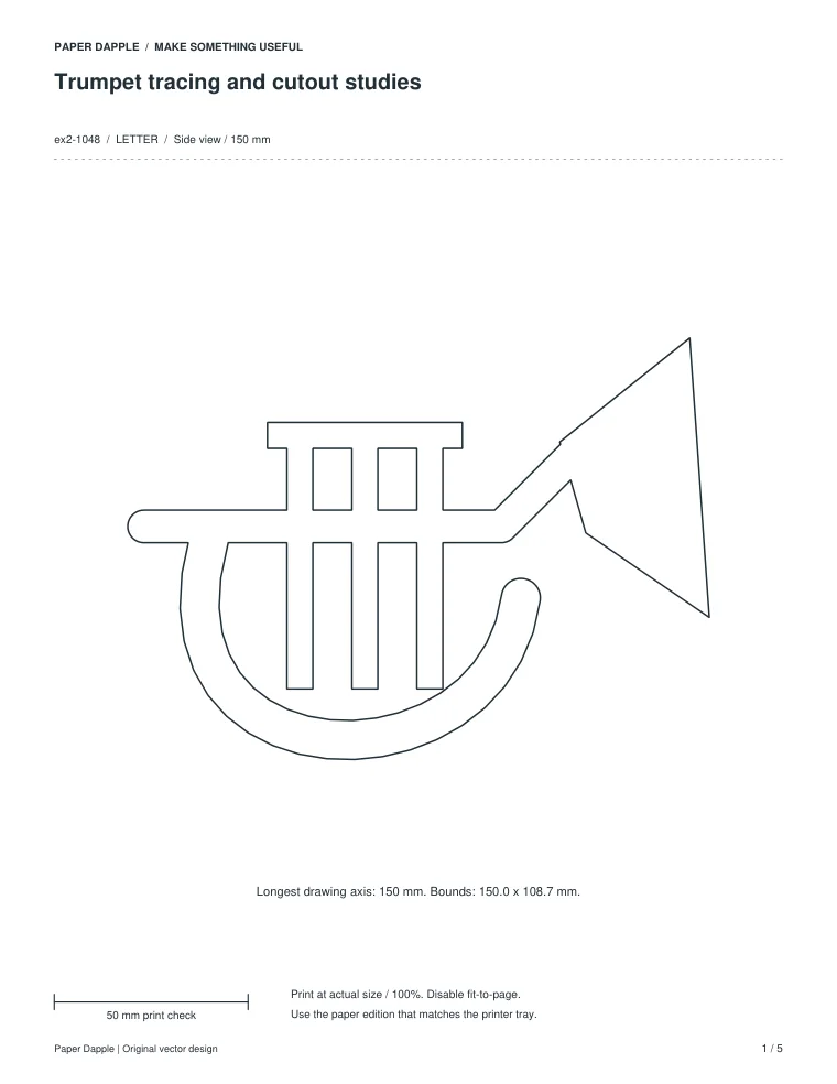 Preview of Trumpet tracing and cutout studies