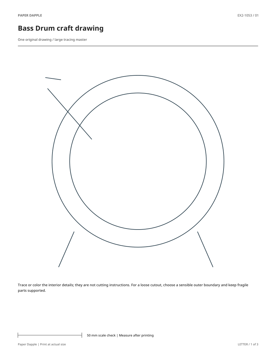 Preview of Bass Drum craft drawing