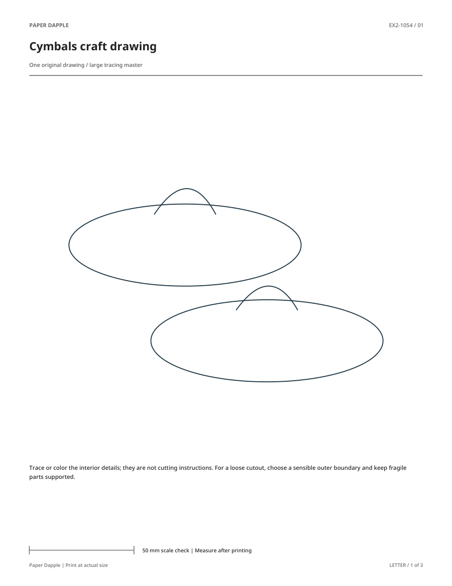 Preview of Cymbals craft drawing