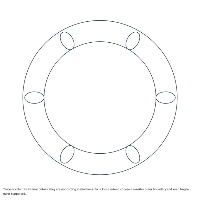 Preview of Tambourine craft drawing