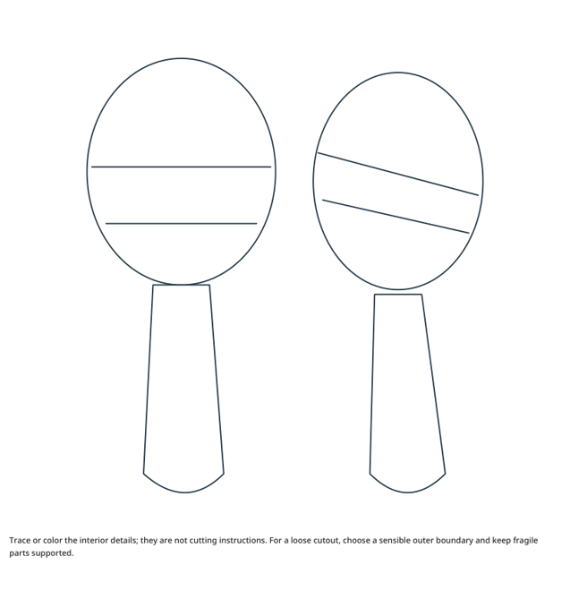 Preview of Maracas craft drawing