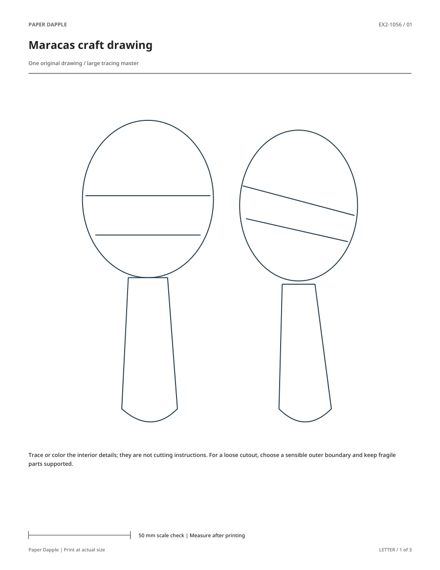 Preview of Maracas craft drawing