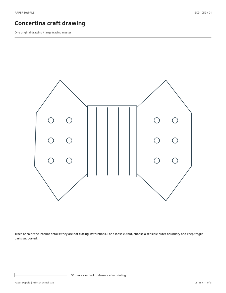 Preview of Concertina craft drawing