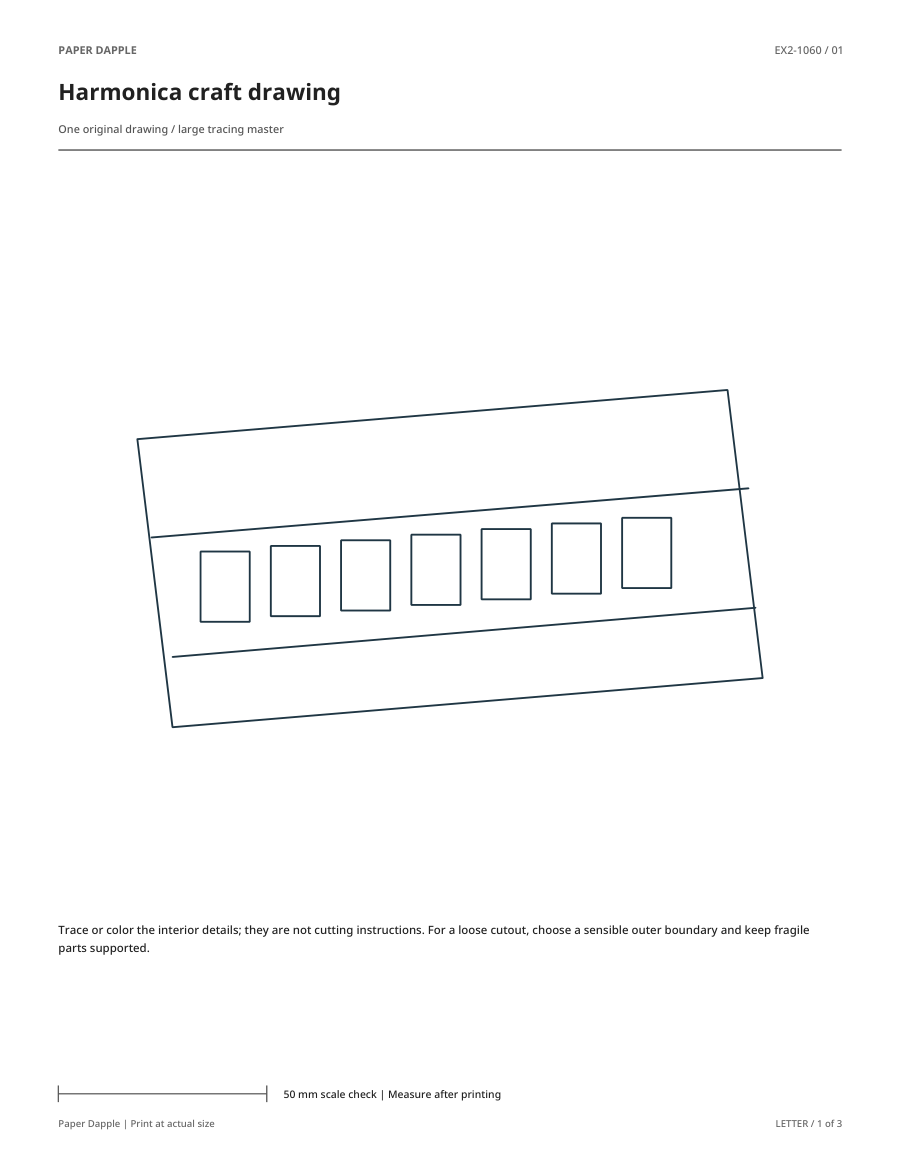 Preview of Harmonica craft drawing
