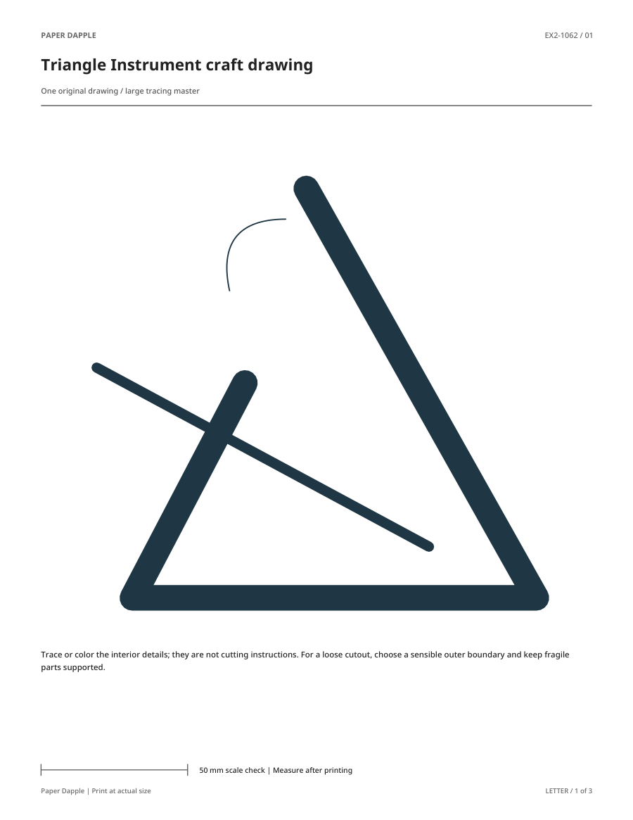 Preview of Triangle Instrument craft drawing