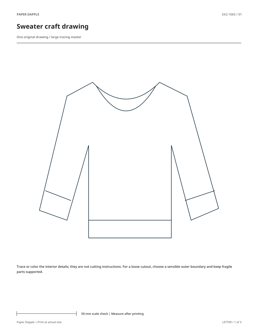 Preview of Sweater craft drawing