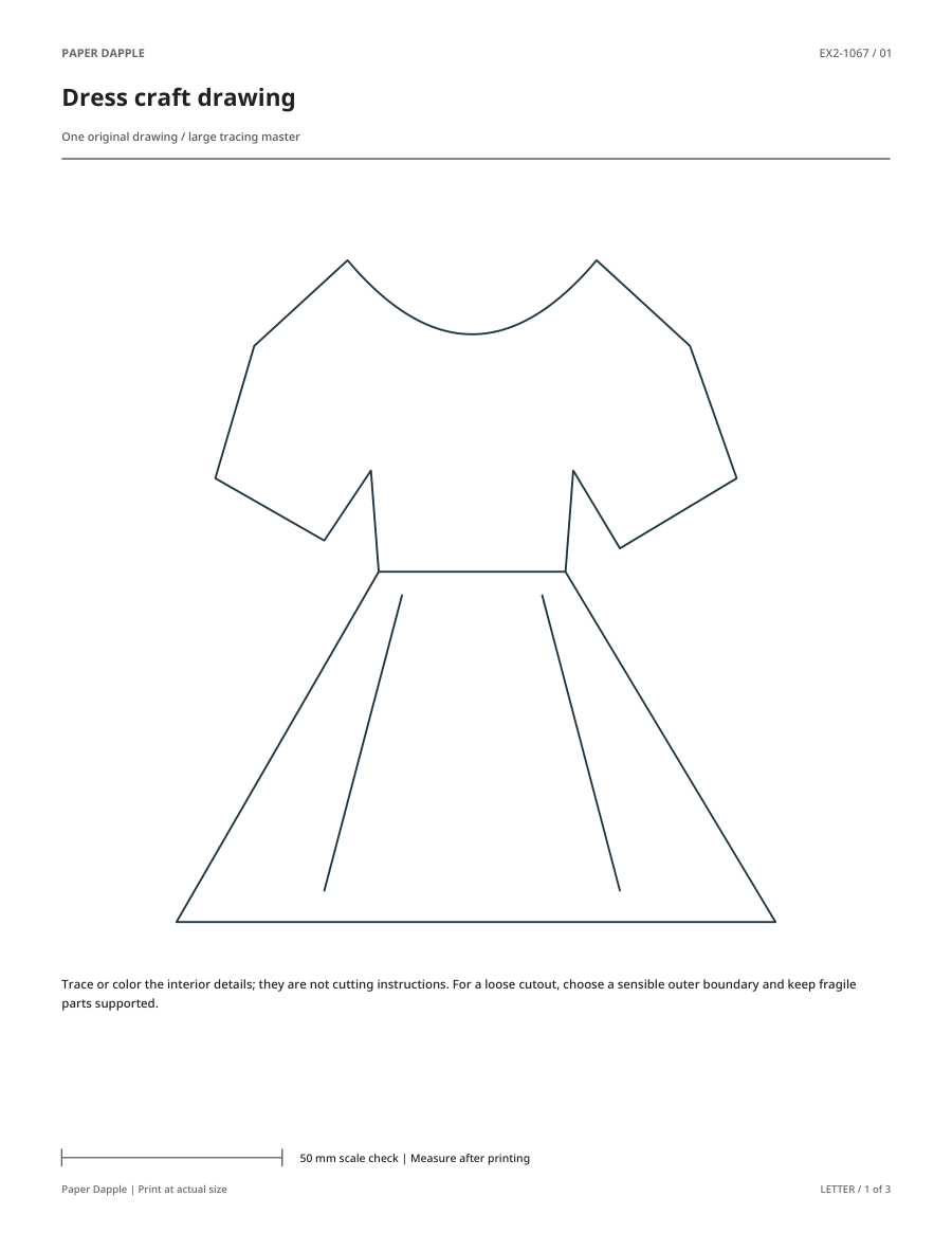 Preview of Dress craft drawing