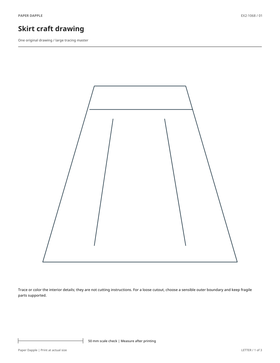 Preview of Skirt craft drawing
