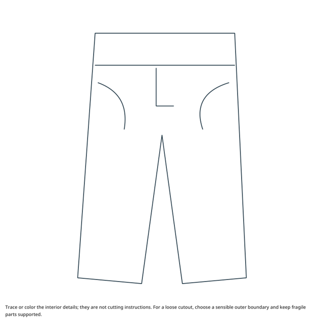 Preview of Trousers craft drawing
