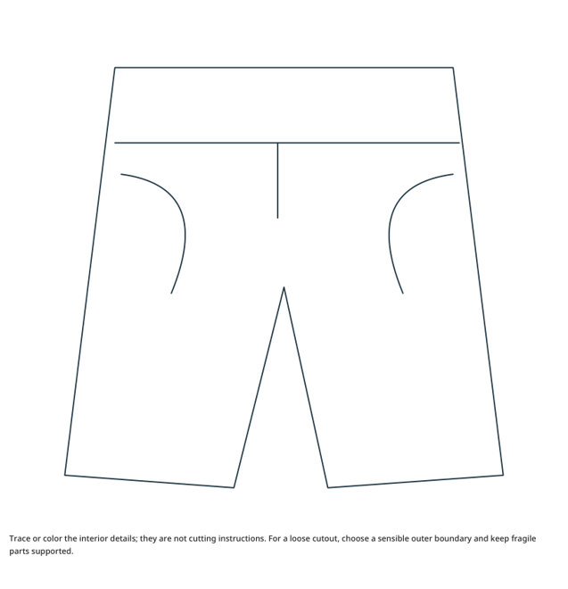 Preview of Shorts craft drawing