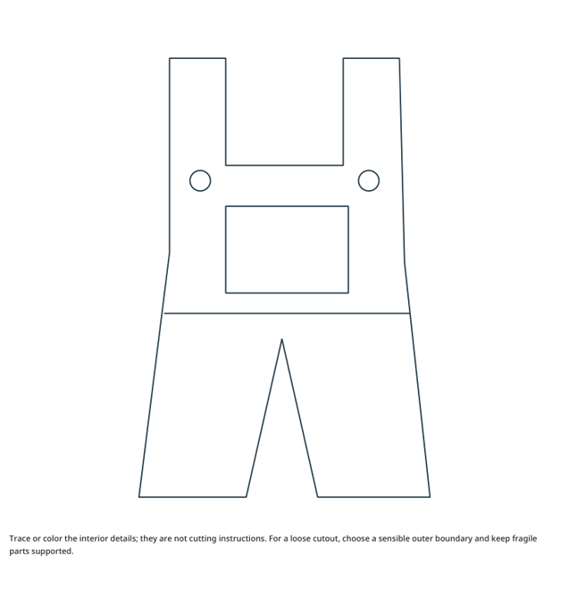 Preview of Overalls craft drawing