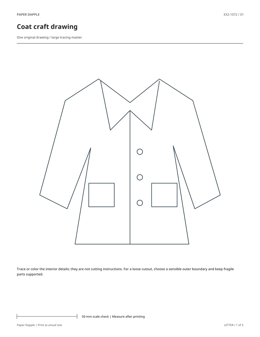 Preview of Coat craft drawing