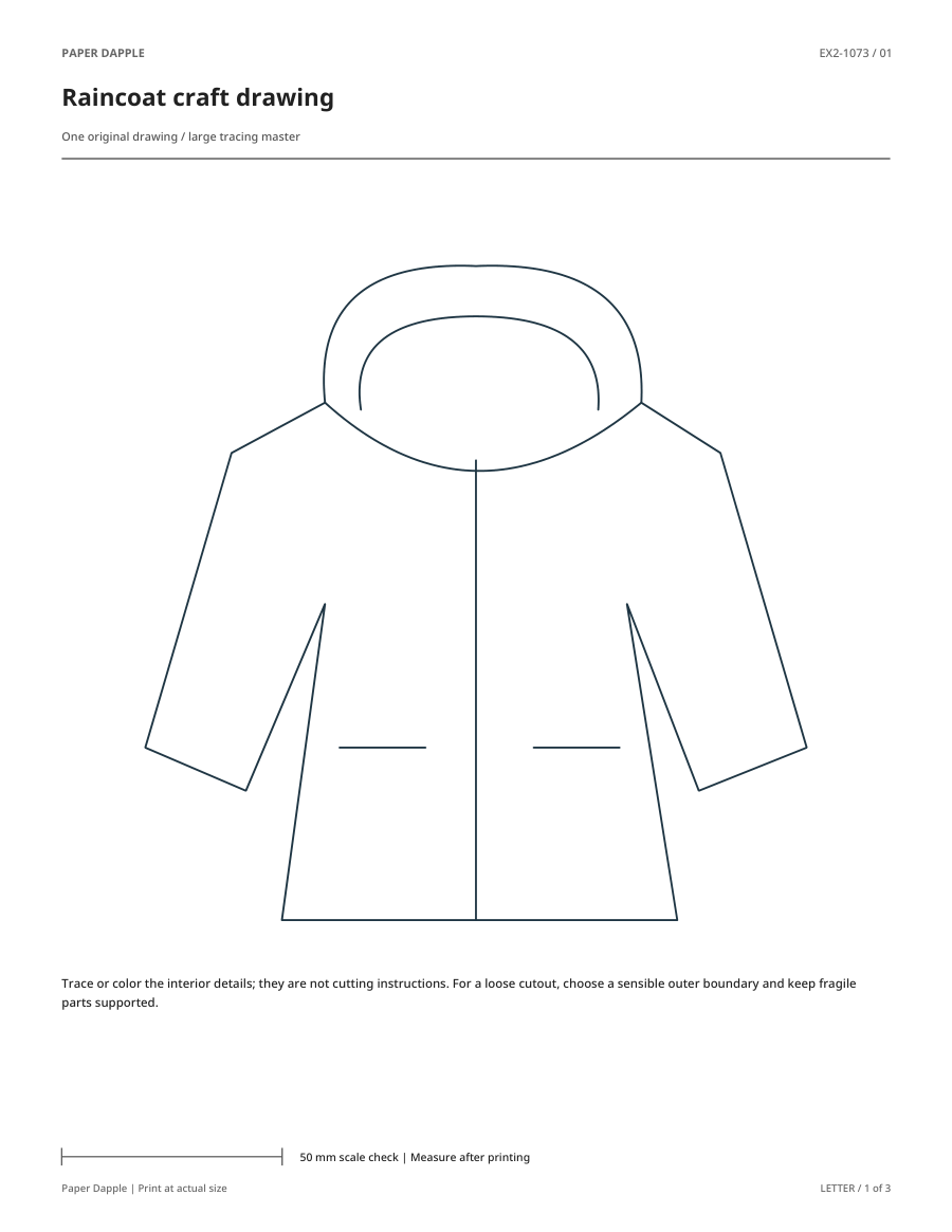 Preview of Raincoat craft drawing