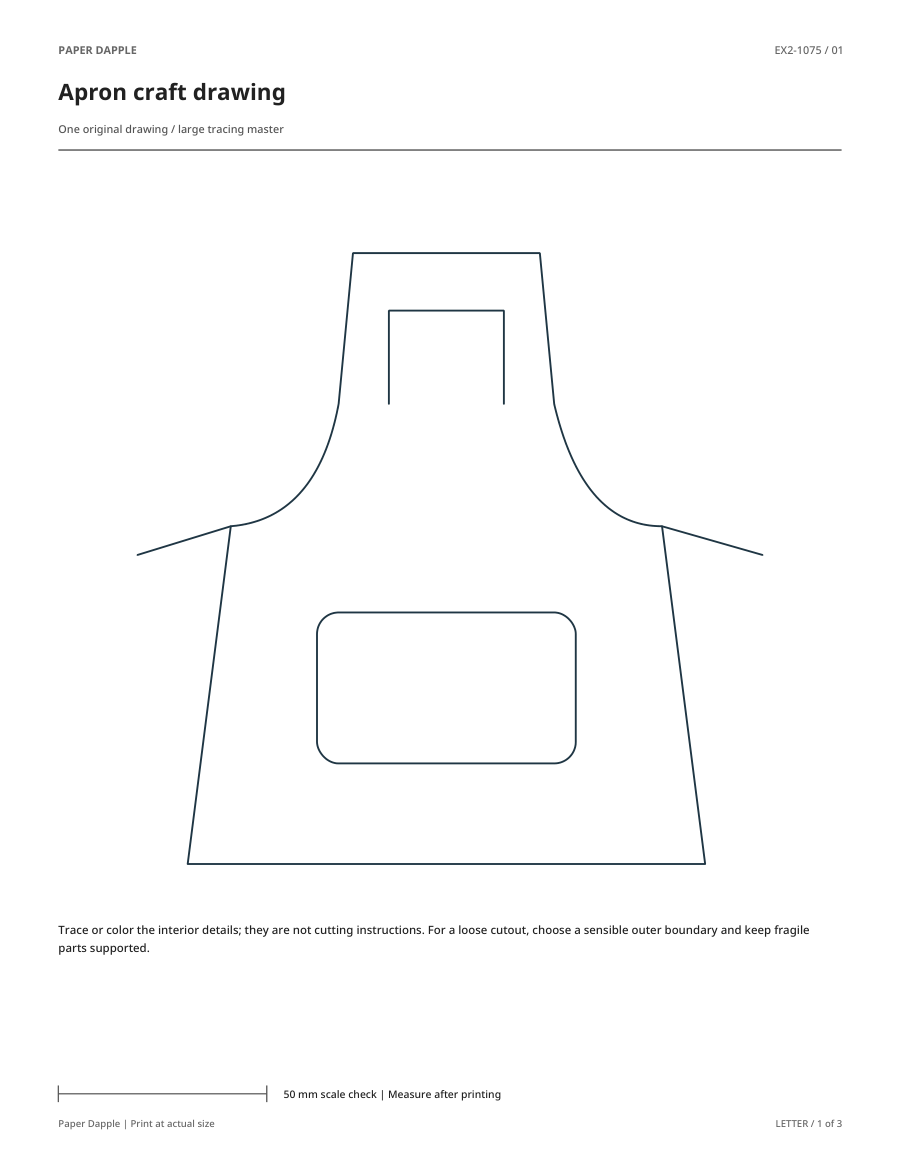 Preview of Apron craft drawing