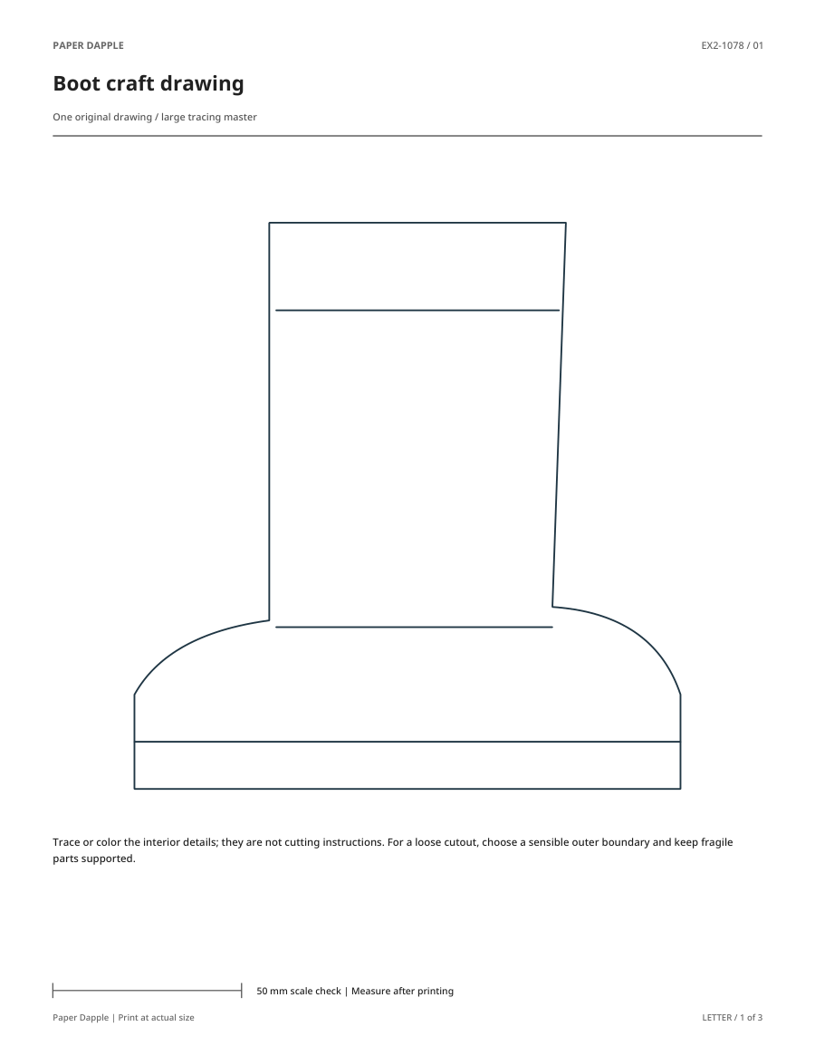 Preview of Boot craft drawing