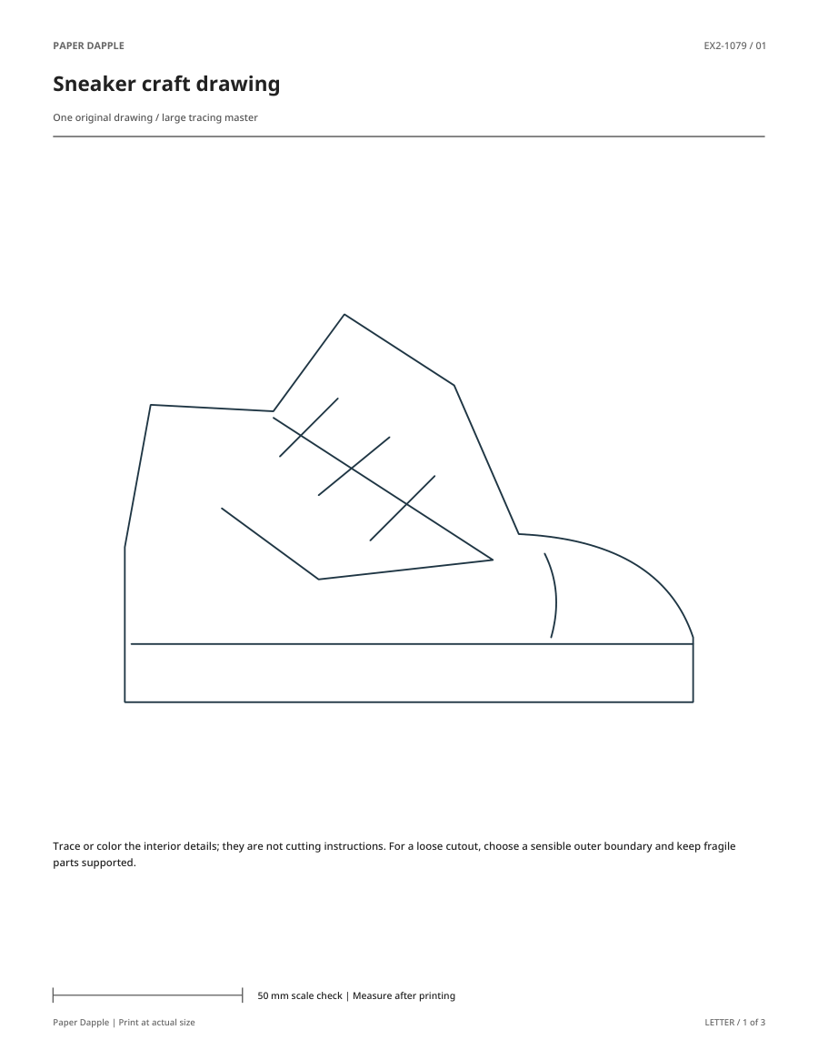 Preview of Sneaker craft drawing