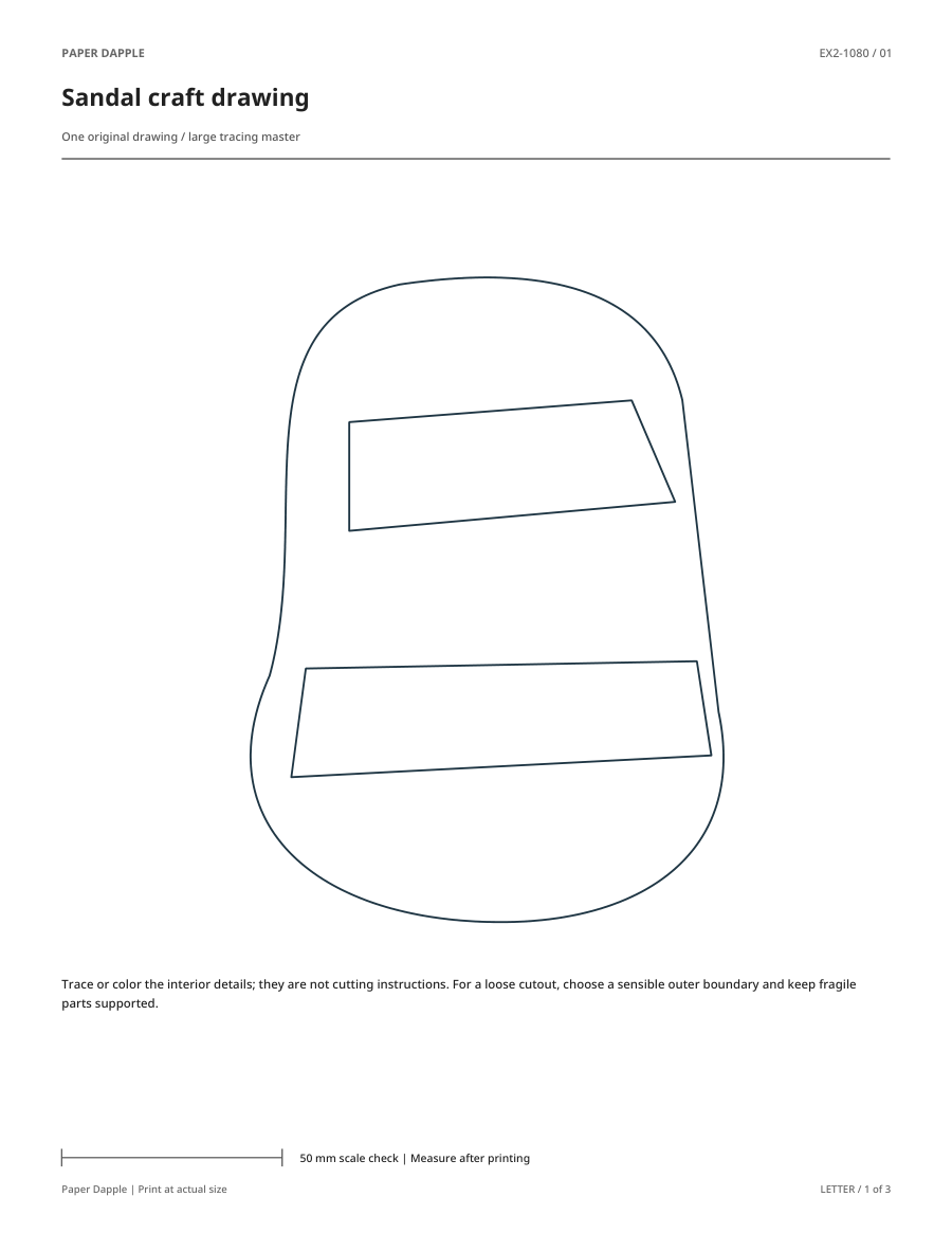 Preview of Sandal craft drawing