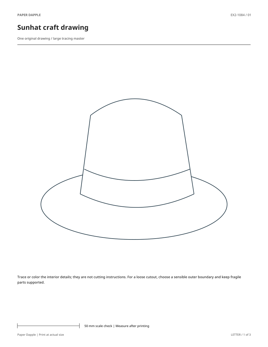 Preview of Sunhat craft drawing