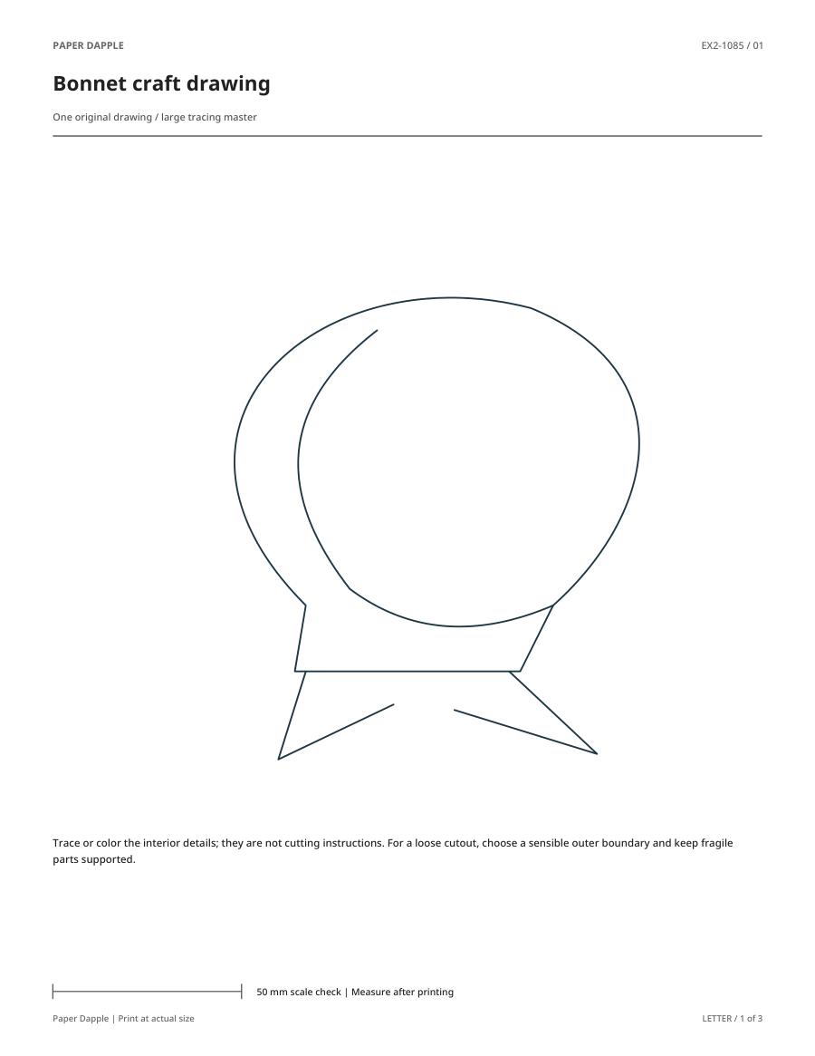 Preview of Bonnet craft drawing