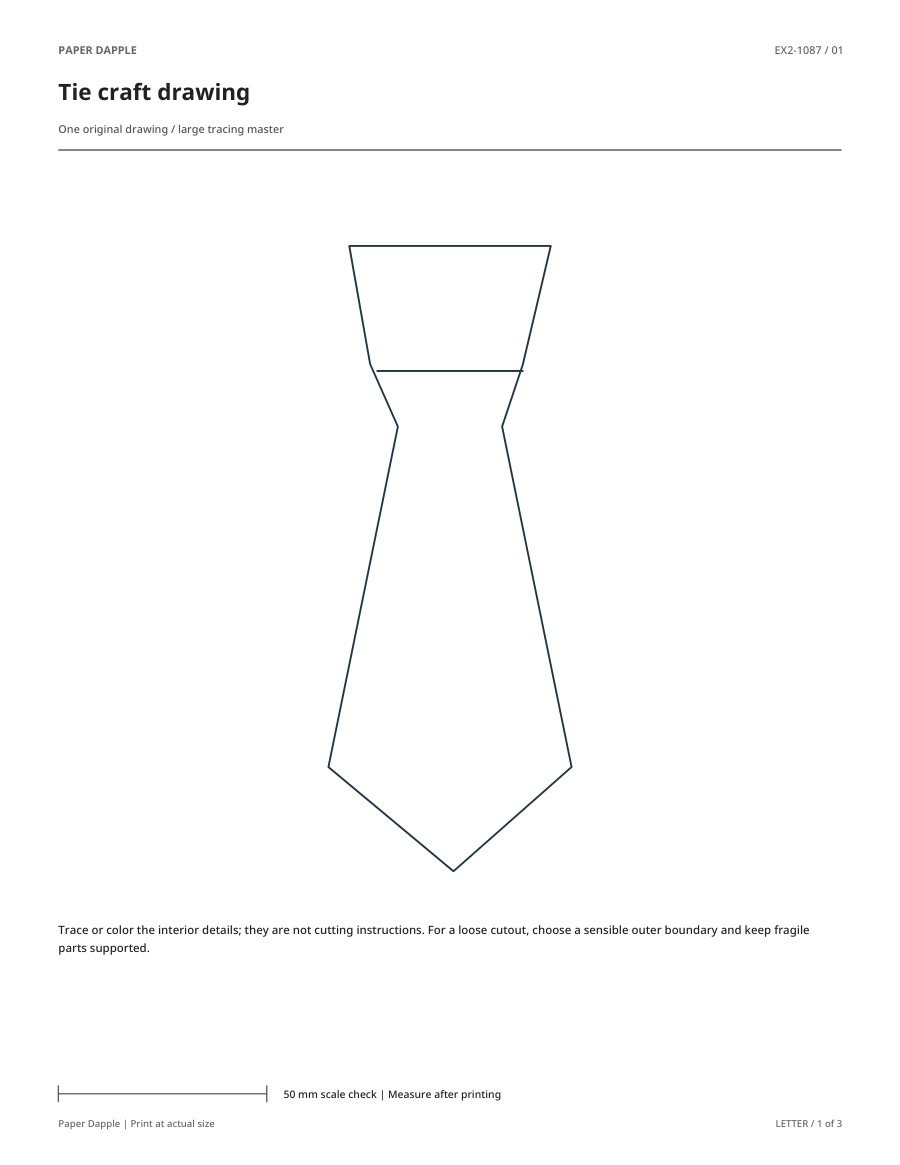 Preview of Tie craft drawing
