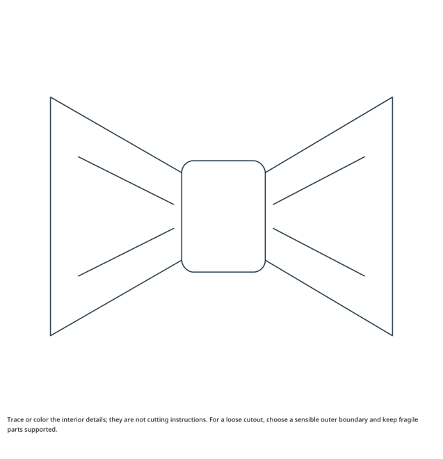 Preview of Bowtie craft drawing
