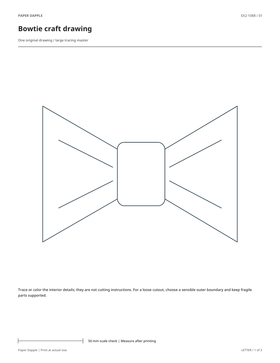 Preview of Bowtie craft drawing