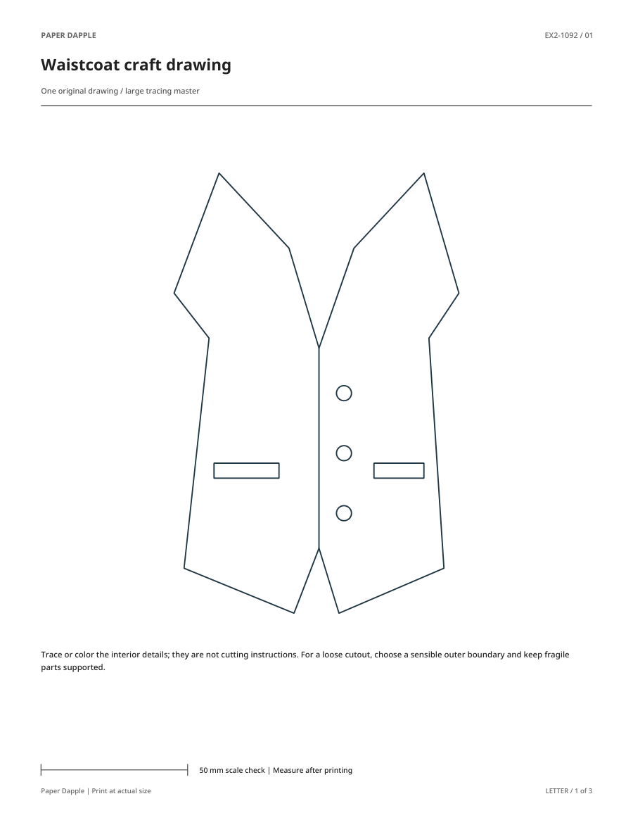 Preview of Waistcoat craft drawing