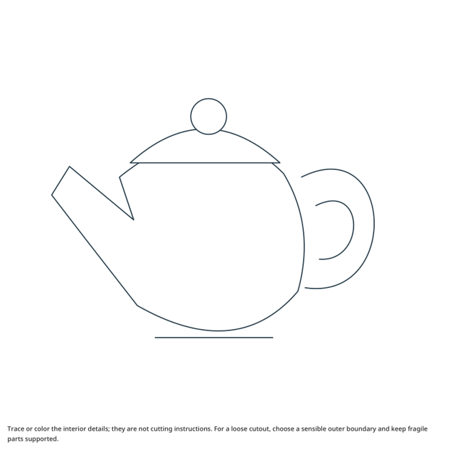 Preview of Teapot craft drawing