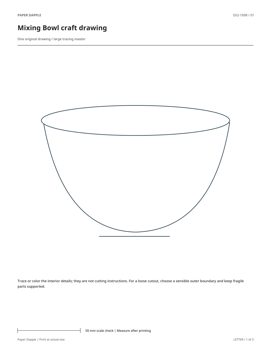 Preview of Mixing Bowl craft drawing