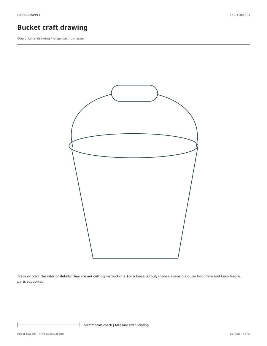 Preview of Bucket craft drawing