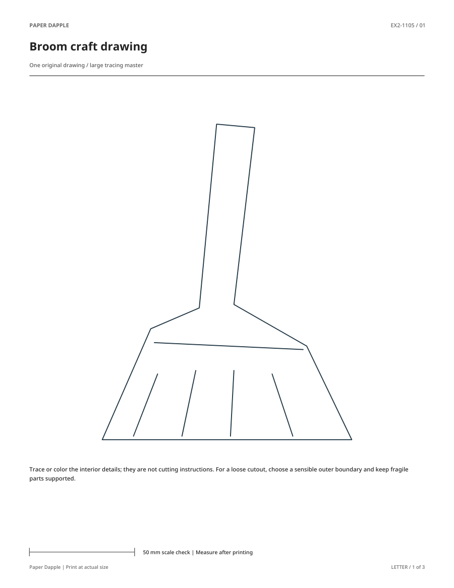 Preview of Broom craft drawing