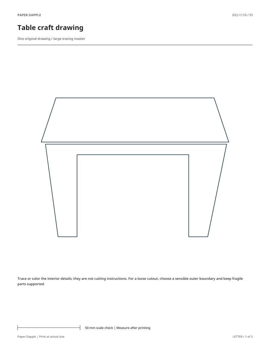 Preview of Table craft drawing