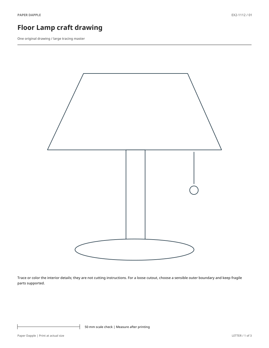 Preview of Floor Lamp craft drawing
