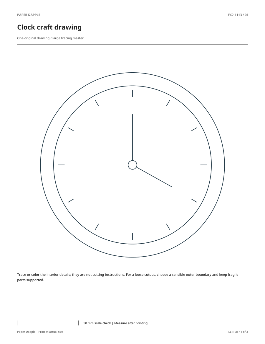 Preview of Clock craft drawing