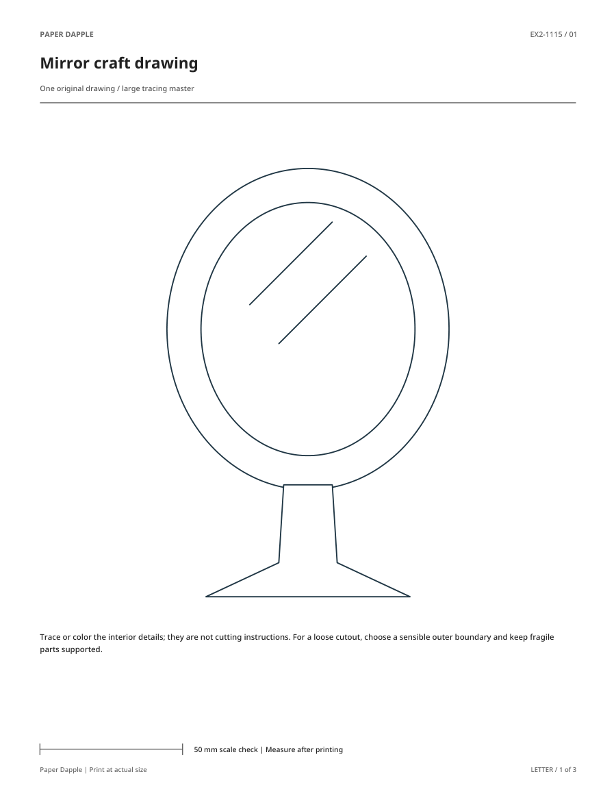 Preview of Mirror craft drawing