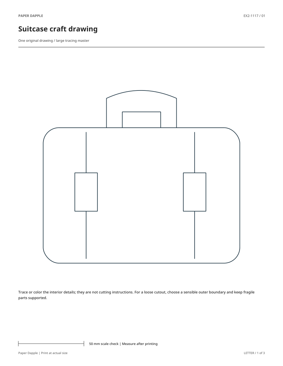 Preview of Suitcase craft drawing
