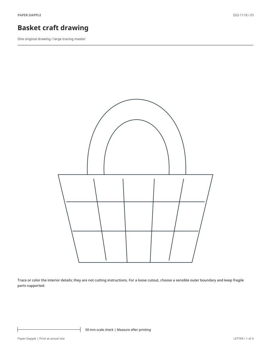 Preview of Basket craft drawing