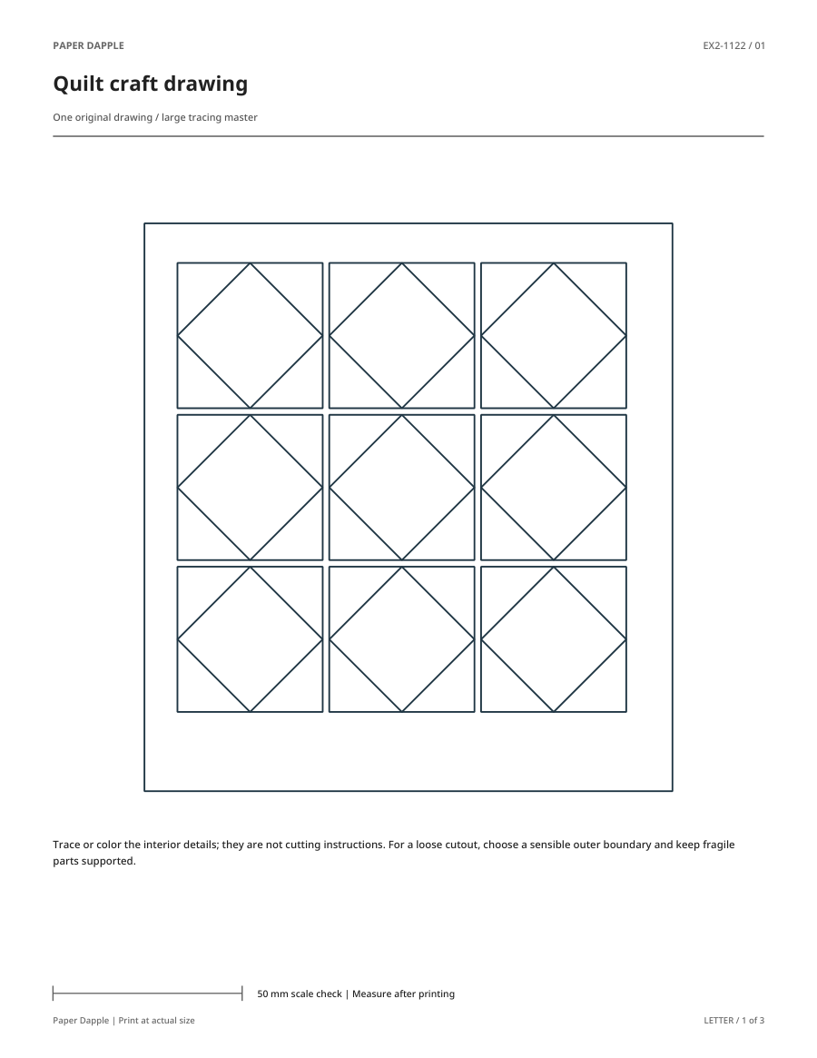 Preview of Quilt craft drawing